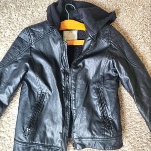 Zara kids faux leather jacket
